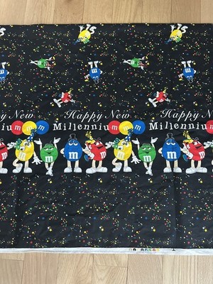 M&Ms Happy New Millennium Sewing Fabric over 2 yards length x 58  wide