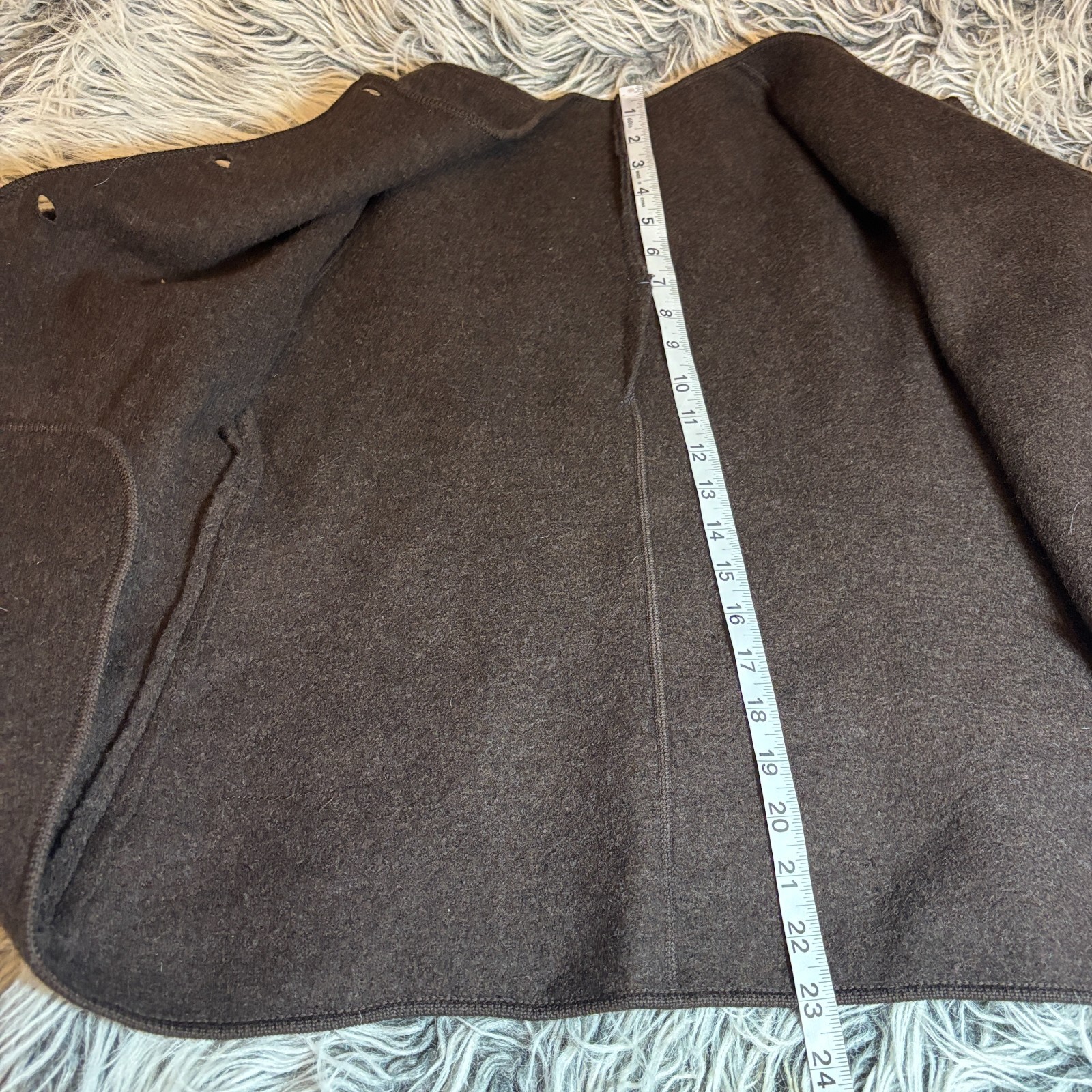 Wool Button Front Blazer Jacket Collarless Women'… - image 11