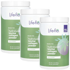 Grass Fed Hydrolyzed Bovine Collagen Powder Unflavored 12.7 oz Each Pack of 3 