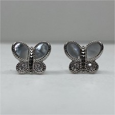 925 Sterling Silver Mother of Pearl Butterfly...