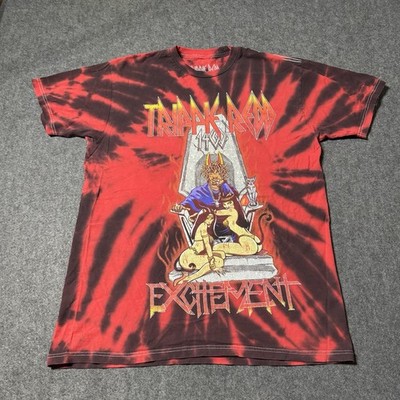 Trippie Redd Excitement Merch T-shirt Adult Size M Tie Dye Red and Black Grunge