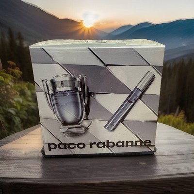 Paco Rabanne Invictus 2pc Gift Set For Men 1.7oz EDT + 0.34oz EDT NIB