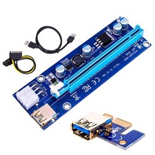 PCIE Riser Gold USB Riser 009S GPU Dual 6Pin Adapter 15pin for Miner