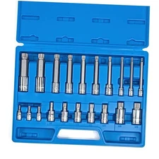  10057A XZN Triple Square Bit Set, 20-Piece, Extra Long 4" 20 Piece Extra-Long