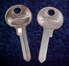 Two NOS Key Blanks 1939-1951 Mercury & Lincoln With Logo 