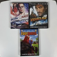 DVD Movie Lot Of 3/Born To Race, Vehicle 19, Free Birds Owen Wilson Paul Walker