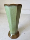 Vintage 1960s Frankoma Pottery 38 Vase Prairie Green Glaze Octagon 6.75" EUC