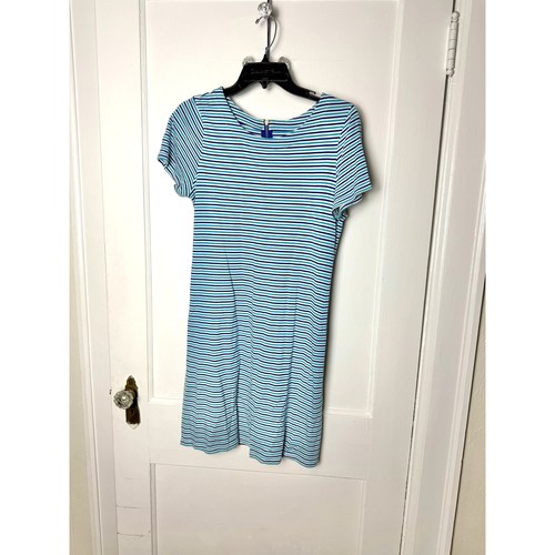 Merona Damen blau kurz Strick maritim gestreift Kurzarm T-Shirt Kleid Small