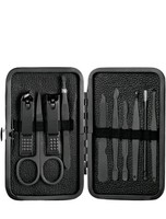 Nagelset ManiküRe PediküRe Set 7Teilig Nagelschere Nagelzange Pinzette Schwarz