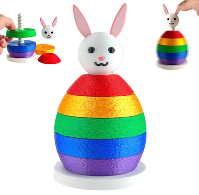 Easter Stacking and Eggs Toy PLA Sensory Montessori Toys Building Blocks