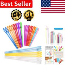 Large Eye Plastic Weaving Needles   30 Pcs in 3 Sizes for Easy Threading