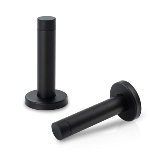 3.5 Inch Door Stoppers,304 Stainless Steel Door Stop Bumper,Door 2 Pack Black - Picture 2 of 8