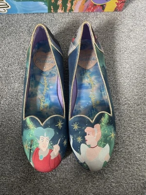 Irregular Choice x Disney Can’t Stop Me Dreaming Cinderella Flats UK 6.5 EU 40 - Image 1 of 4