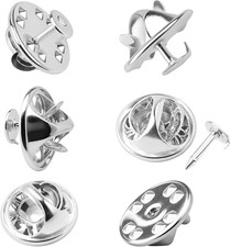 Butterfly Lapel Pin Backs, 30Pair Metal Pin Backs Locking Brooch Pins for Clothe