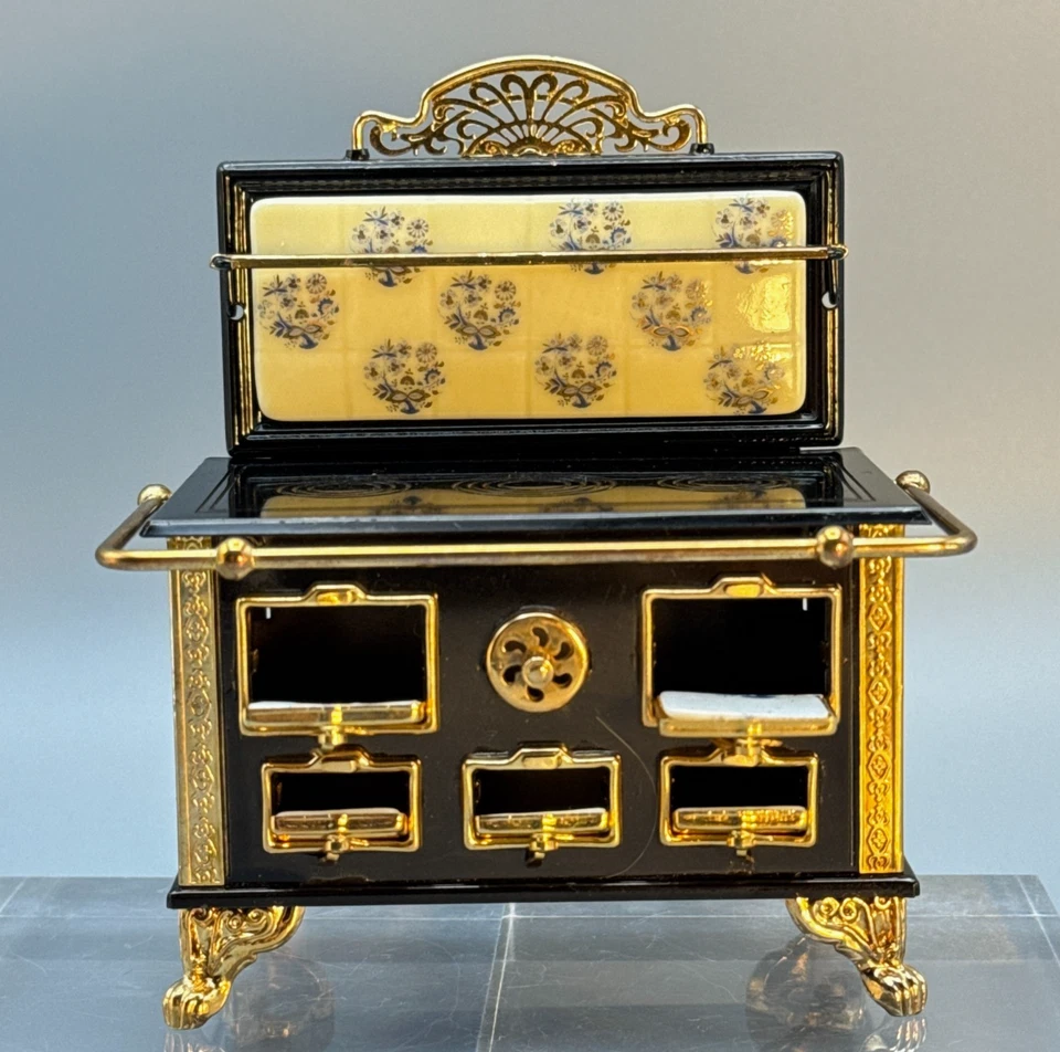 Lote de Porcelana Reutter Estufa Cocina Cebolla Azul Alemania Casa de Muñecas Miniatura 1:12 Foto 4 de 4