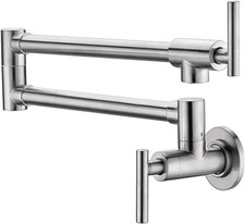Pot Filler Faucet Stainless Steel Commercial Wall Mount Kitchen Sink Faucet Fold