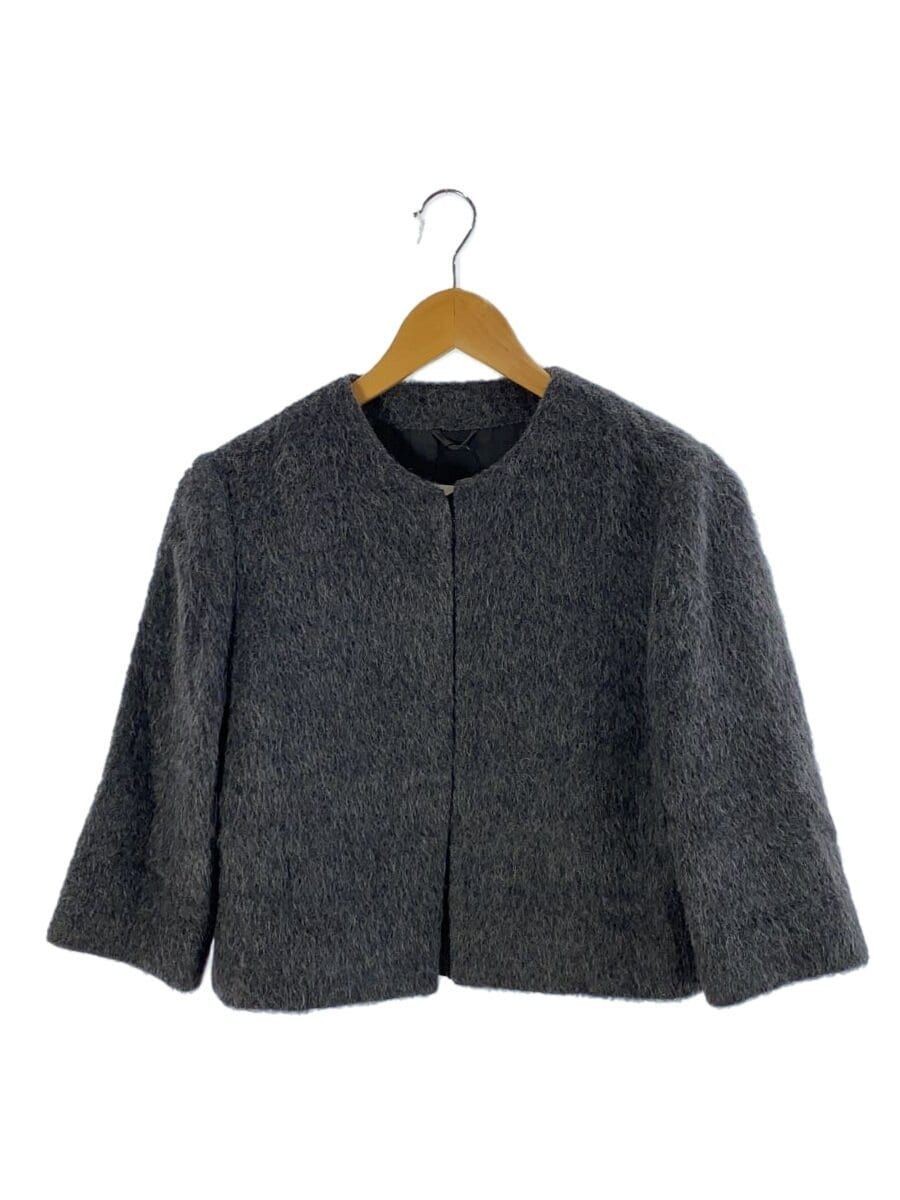 ALTRA BRUNELLO CUCINELLI altro giacca senza colletto 40 grigio alpaca tinta unita DS51578