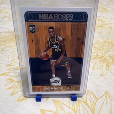 Panini 2017-18 NBA Hoops Donovan Mitchell Rookie Card #263 Utah Jazz NBA. rookie card picture