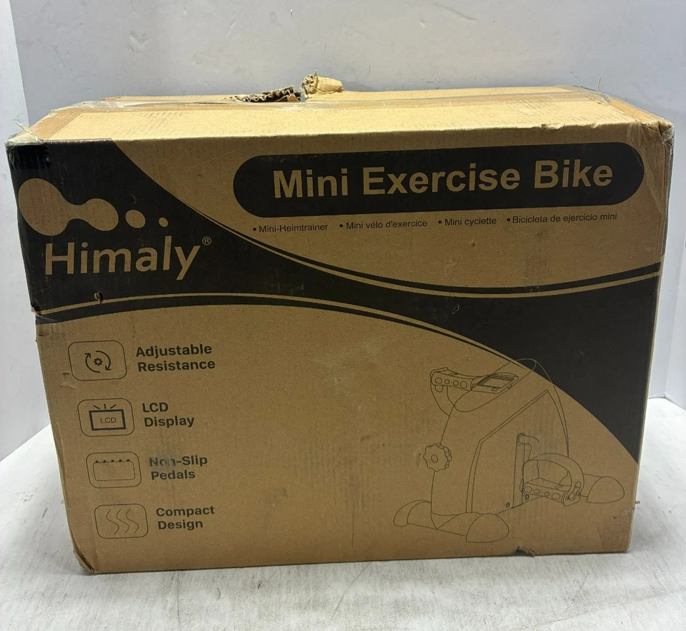 Himaly Mini Exercise Bike Pedal Exerciser Trainer with LCD Screen Black - Image 2 of 4