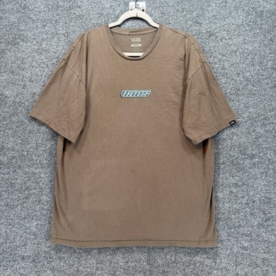 Vans Tshirt Mens XL Brown Classic Logo Graphic Fit Skate Streetwear Y2K Vintage
