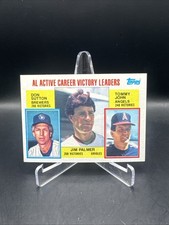 Jim Palmer Don Sutton Tommy John 1984 Topps #715 AL Victory Leaders