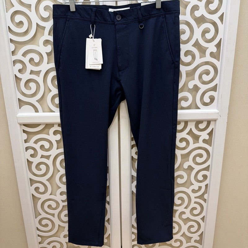 Denim & Flower Ricky Singh Men's 32x27 Navy Bi Stretch Regular Fit City Pant
