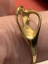 14k  Gold Ring Setting.  Stamped ROGFSR 14k Size 7 Solid Gold