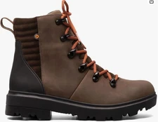 BOGS Footwear Women's Holly Lace Leather Waterproof Brown Size 8 US Boots