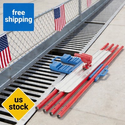Heavy Duty Magnesium Bull Float Concrete Tool Kit   4 Adjustable Handles Inch 48