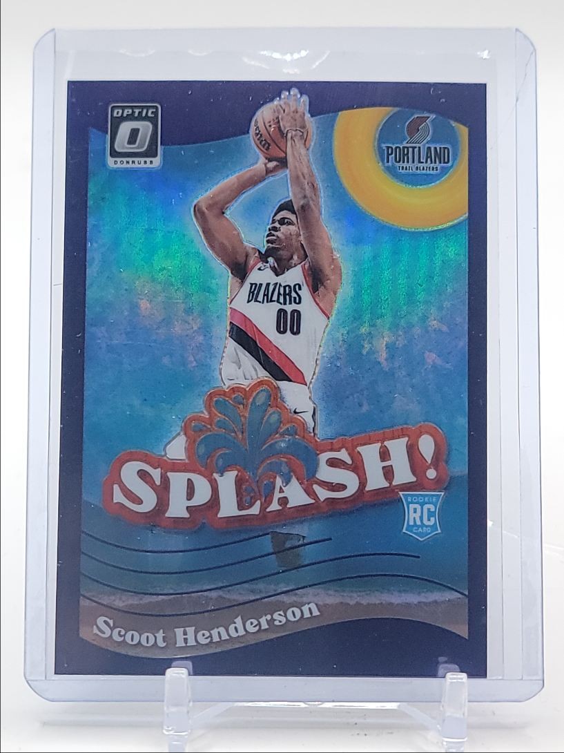 SCOOT HENDERSON 2023-24 DONRUSS OPTIC SPLASH ROOKIE PURPLE PRIZM A RC Q2756