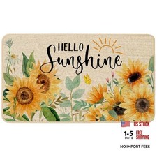 Sunflower Doormat Outdoor Outside Hello Sunshine Spring Summer Sunflower