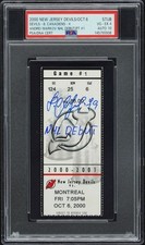 10/6/2000 ANDREI MARKOV Signed NHL DEBUT/1ST PT Ticket Stub CANADIENS *PSA*