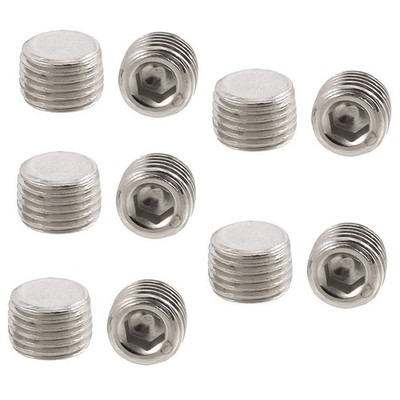10PCS Air Pneumatic 1/4'' PT Male Thread Internal   Head Pipe Connector  #md
