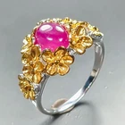 Handmade   Ruby Ring 925 Sterling Silver Size 8 /R467612