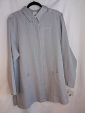 Mary Kay Silver/Light Grey Consultant Smock Lab Jacket - Large