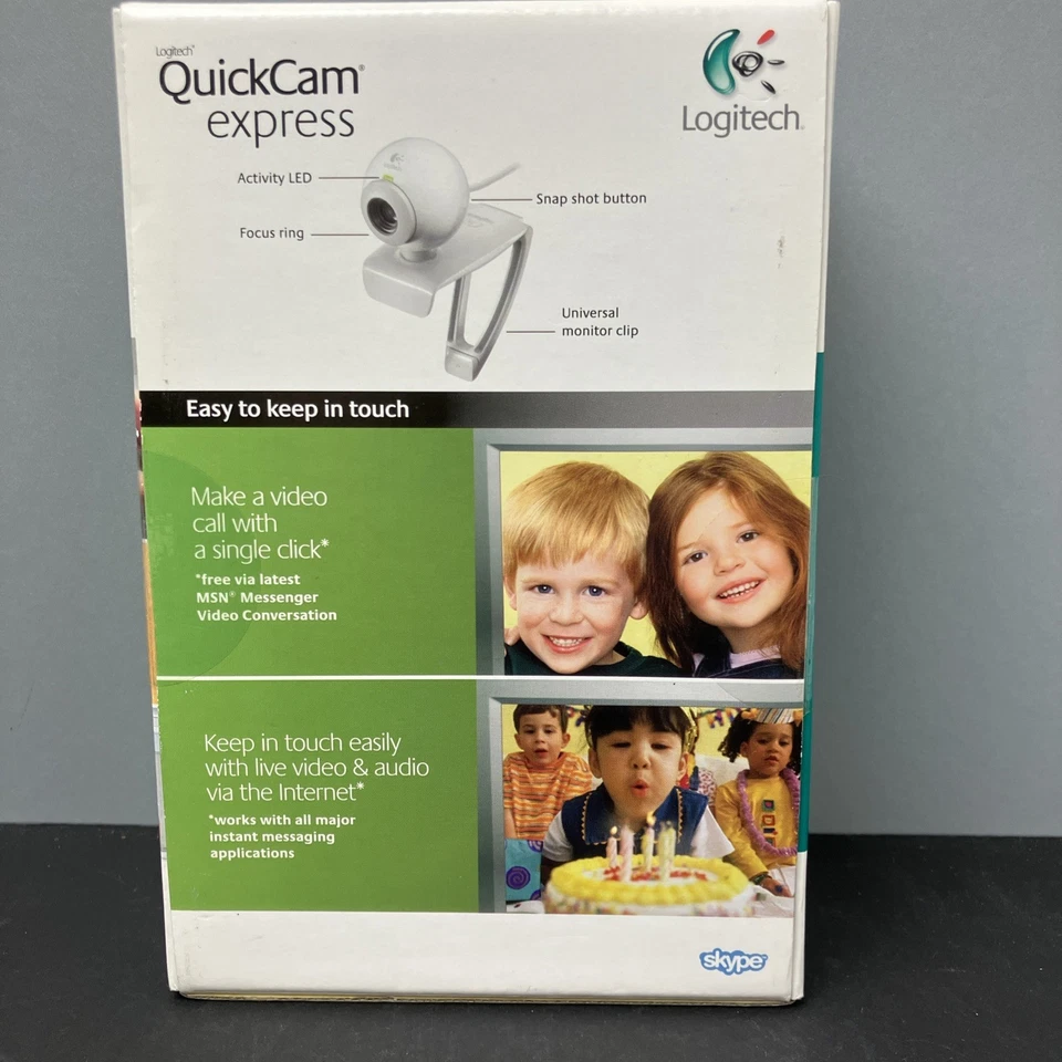 Logitech QuickCam Express USB Webcam Sealed New in Box Vintage Tech PC Retro - Image 3 of 4