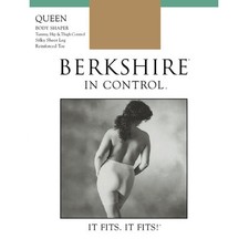 Berkshire Queen in Control Body Shaper Black Pantyhose Plus Size 1X-2X