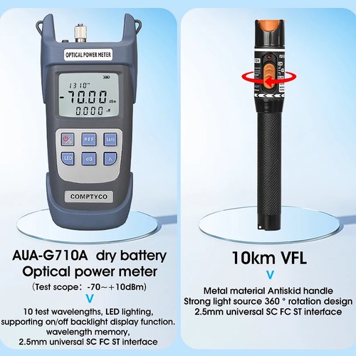 Komplettes Set FTTH Glasfaser Werkzeugsatz 19 in 1 Glasfaser Lichtmessgerät Kit - Bild 7 von 12