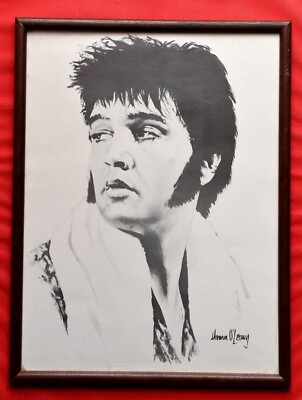 ELVIS PRESLEY - PRINT Picture BY Anna O'Leary   29,5 x 39,5 cm