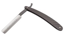 Timor G&F Solingen Rasiermesser "Our Best" 5/8" Carbonstahl-Klinge CARBON-Griff