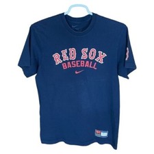 Boston Red Sox T-shirt Mens Small Logo MLB Baseball Blue Casual Nike Team
