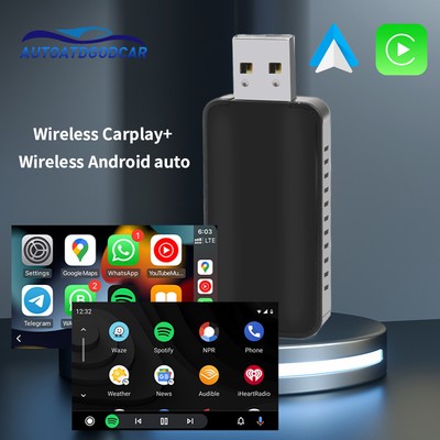 Mini Wireless Apple Carplay Android Auto Bluetooth Adapter Box USB Car Dongle