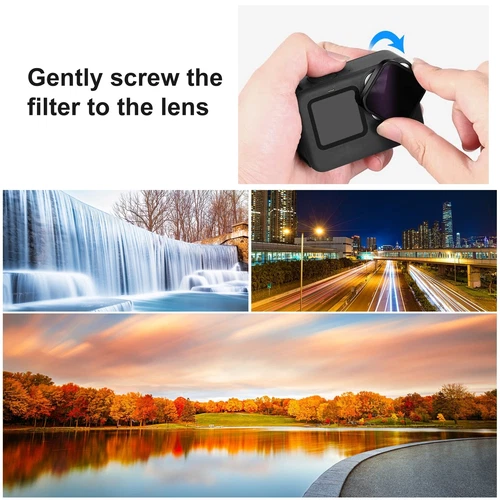 PULUZ Action Camera ND16 Lens Filter For GoPro HERO 12 /11/11 Mini /10 /9 Black - Picture 7 of 8