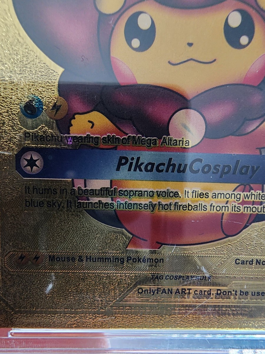 tag cosplay pokemon cards value Pokemon Gold Foil - Pikechu Tag Cosplay 7 Card Lot - Pack Fresh in Top  Loader