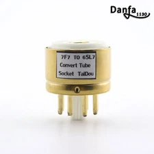 One Gold plated 7F7 [Top] to 6SL7 6N9P 6H9C 5691 Vacuum tube convert socket