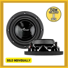 Audiopipe TS-FA800 8″ Shallow Mount Car Subwoofer 150W RMS Power Dual 4 Ohms