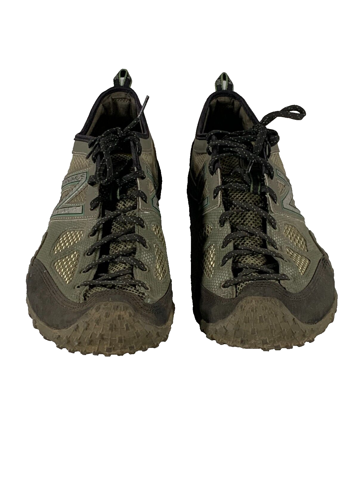 New Balance Minimus Trail Running Shoes Olive Green Black Mesh Minimalist #4248