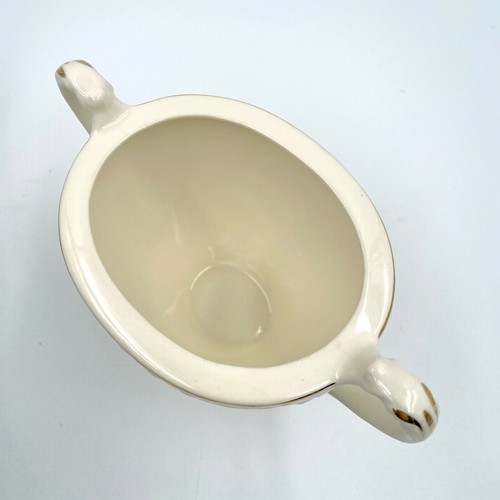 Homer Laughlin Georgian Eggshell Cashmere Floral Gravy Boat and Sugar Vintage 40 - Picture 8 of 12