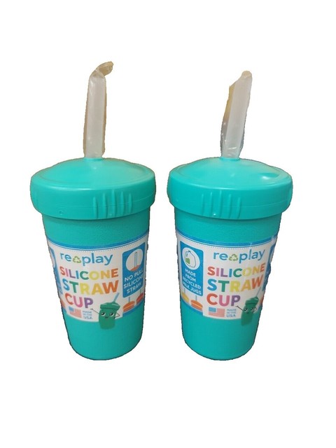 Re-Play 10-Ounce Straw Cup with Silicone No-Pull-Out Straw