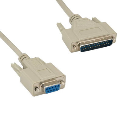 1-25Ft DB9 Female to DB25 Male Serial RS232 Cable AT Modem 28AWG D-SUB PC Device
